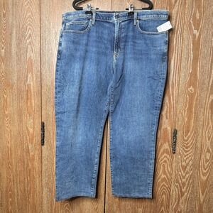 Lands End Square Rigger Traditional Fit Mens Jeans Blue Denim 42x32 Straight Leg